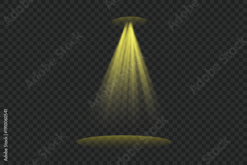 Ufo abduction beam of light in the dark