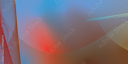 Navy blue red and white abstract shape background with grainy gradient and black noisy texture for wide banner poster header design