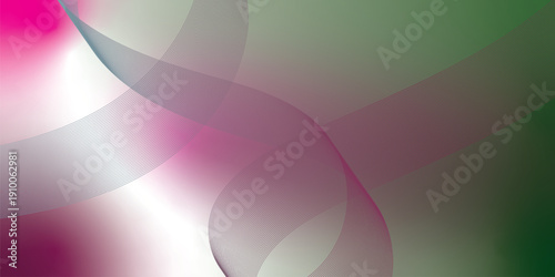 Magenta green and white abstract shape grainy gradient background with black noisy texture for wide banner poster and header design