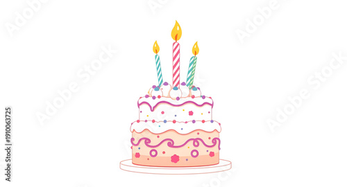 cake, birthday, candle, cartoon, illustration, icon, dessert, sweet, celebration, party, festive, happy, fun, cute, colorful, frosting, cream, icing, sugar, bakery, baked, food, treat, candlelight, wi