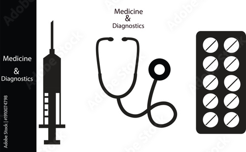 Minimal line medical and healthcare icon set featuring human organs hospital symbols diagnostics treatment and modern medicine outline illustrations 
