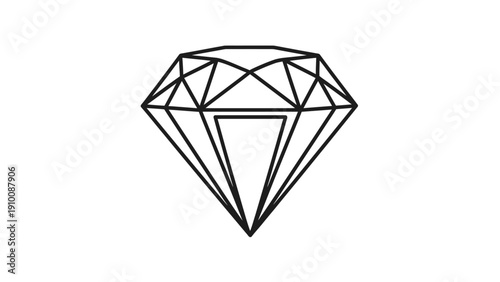 Simple Diamond Icon Illustration