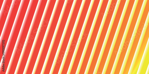 Abstract Red and Yellow Gradient Vertical Stripes Background. Modern Geometric Sunburst Style Background.