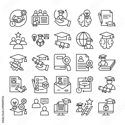 Scholarship Icon Pack – 25 Education Funding & Academic Achievement Icons