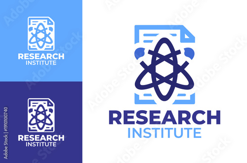 Research Institute Logo Modern Minimalist Scientific Document Identity.