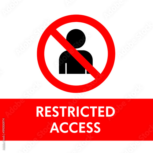 No Entry Sign: Restricted Access, Forbidden Person Icon