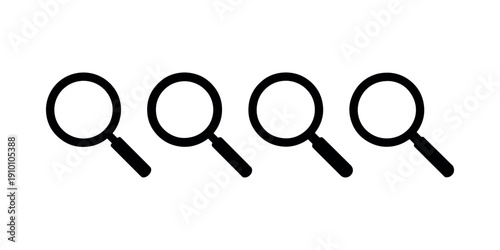 Magnifying glass icon vector for web and mobile app, search symbol, zoom icon, find sign, discover concept, multiple magnifying glasses