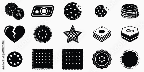 Black and white icons of various casino chips and money