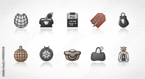 Collection of diverse icons representing various concepts and objects.