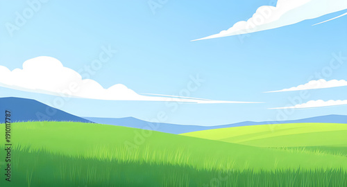 nature, meadow, grassland, greenfield, field, pasture, lawn, landscape, scenery, countryside, rural, outdoor, horizon, plains, farmland, sky, bluesky, clouds, cloudscape, daylight, sunshine, sunny, br