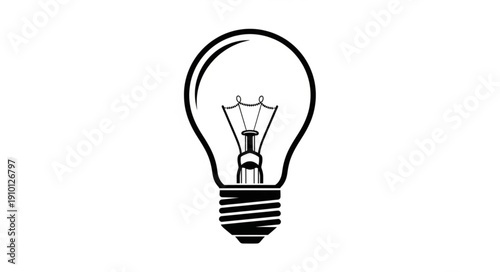 light bulb on white background
