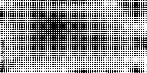 Dotted gradient vector illustration, white and black halftone background, horizontal seamless dotted lines, monochrome dots texture backdrop, retro effect. modern