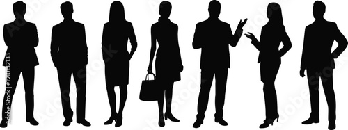 Business people silhouettes, professional diversity, corporate teamwork, leadership communication, office negotiation, partnership growth, business collaboration, strategy planning, career development