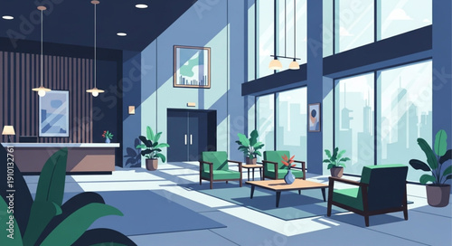 interior of a modern office