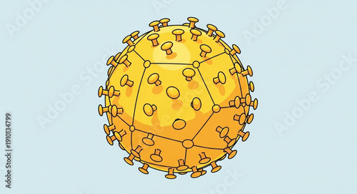 vector illustration of an orange globe