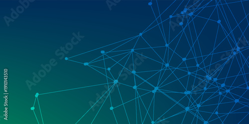 Digital technology speed connect blue background, cyber nano information, abstract communication, Ai big data, line dot illustration. vector illustration