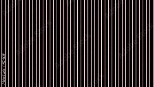 Black and white striped pattern background.