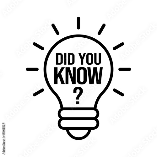 Did you know box frame big set. Did you know text in speech bubble blank template with message and question. Box frame with bulb icons, badge, sticker, label, flat vector, isolated illustration.