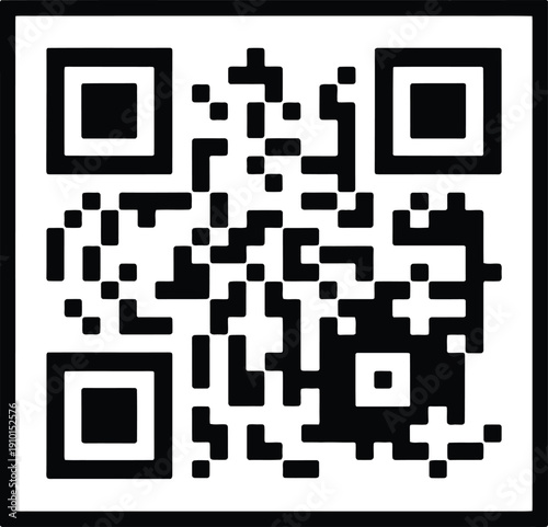 QR code design with nested squares ideal for digital applications on transparent background modern professional