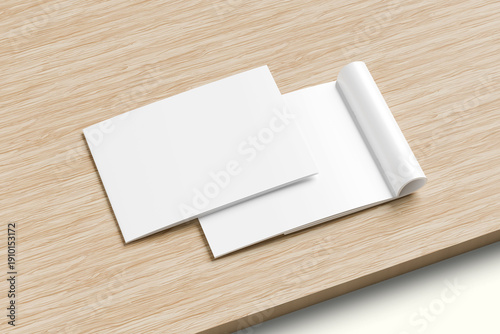 landscape brochure Blank Mockup
