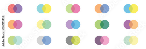 Colored intersecting circles. color background. design element. vector illustration. . EPS 10 .