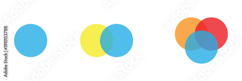 Colored intersecting circles. color background. design element. vector illustration. . EPS 10 .