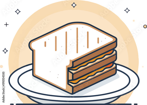 Toasted Bread Slices Vector Collection