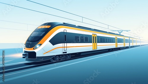 fast train in motion