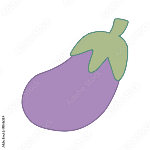 vector illustration of a purple eggplant