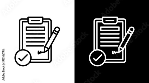 Approved White Icon Set Design 