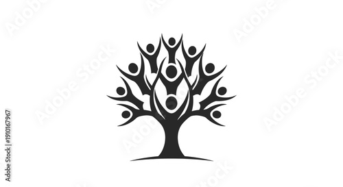 Strong Family Tree Unity Symbolizing Growth and Community Connection