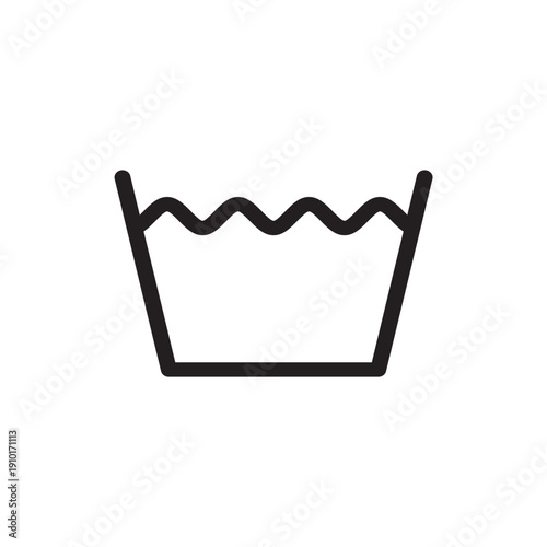 Laundry icons garment care instructions on labels machine wash or hand vector design