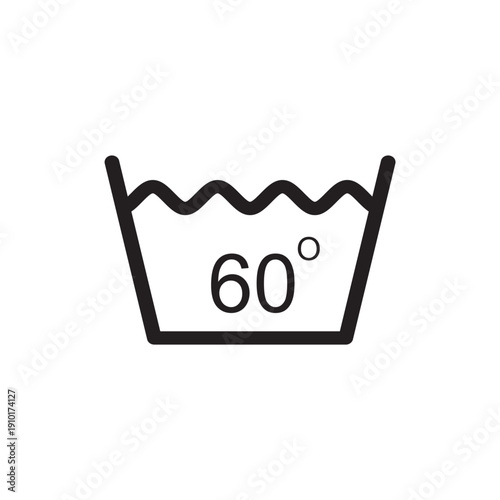 Laundry icons garment care instructions on labels machine wash or hand vector design