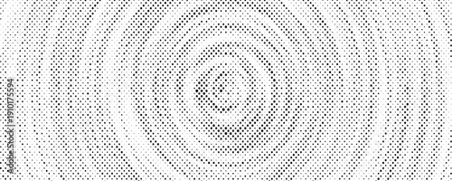  black halftone concentric circle background dotted radial