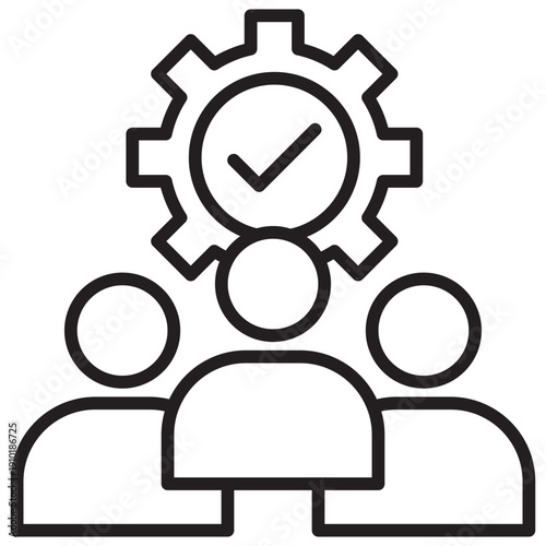 Team Building Outline Icon