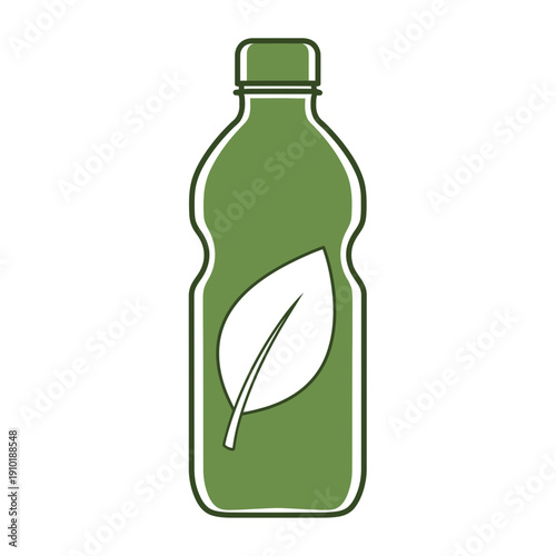 Bioplastic Water Bottle with Leaf Shape for Eco Packaging