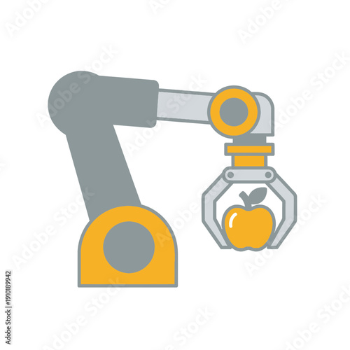 Fruit Picking Robot Arm Close Up for Agricultural Tech