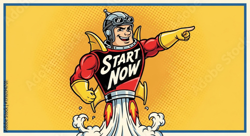 Start Now Logo Design – Motivational Business Growth Arrow Icon



