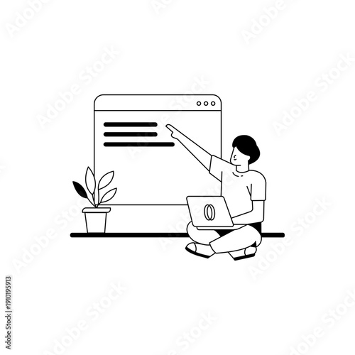 Writing Blog Content Illustration