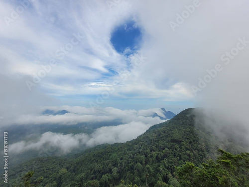 clouds over the mountains