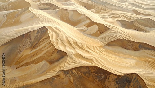 Dramatic sand dunes aerial view golden desert landscape minimalist texture abstract nature