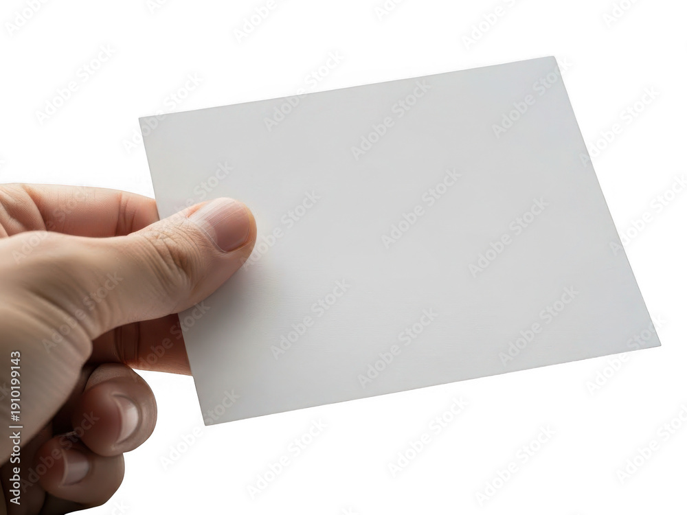 Fototapeta premium Hand holding blank card
