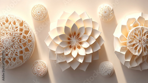 Central Flower Paper Art Mandala Gallery