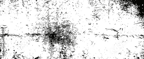 Black and White Grunge Texture Vector Overlay Distressed Rough Surface Dust Grain Abstract Background