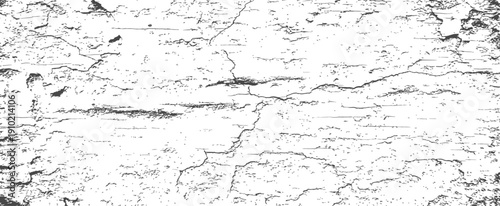 Distressed Grunge Texture Overlay Black and White Vector Background Cracked Surface Weathered Effect