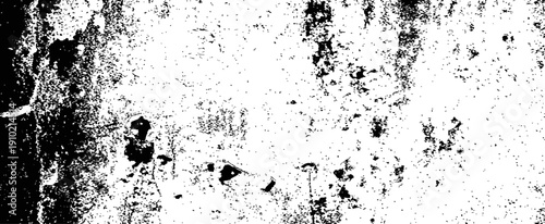 Distressed Grunge Texture Vector Overlay Black and White Rough Surface Background Decay Pattern