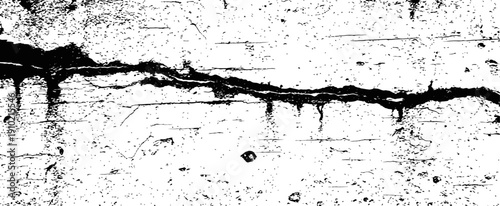 Vector Grunge Texture Black and White Cracked Wall Overlay