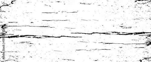 Black and White Grunge Wood Grain Texture Overlay Vector Distressed Background