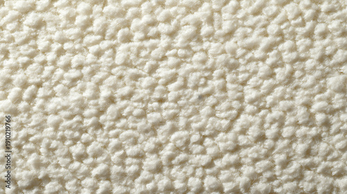 Close-up of a textured white sherpa fabric with small bumps