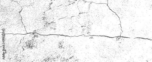 Grayscale Distressed Cracked Wall Vector Texture Grunge Overlay Effect Abstract Background